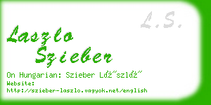 laszlo szieber business card